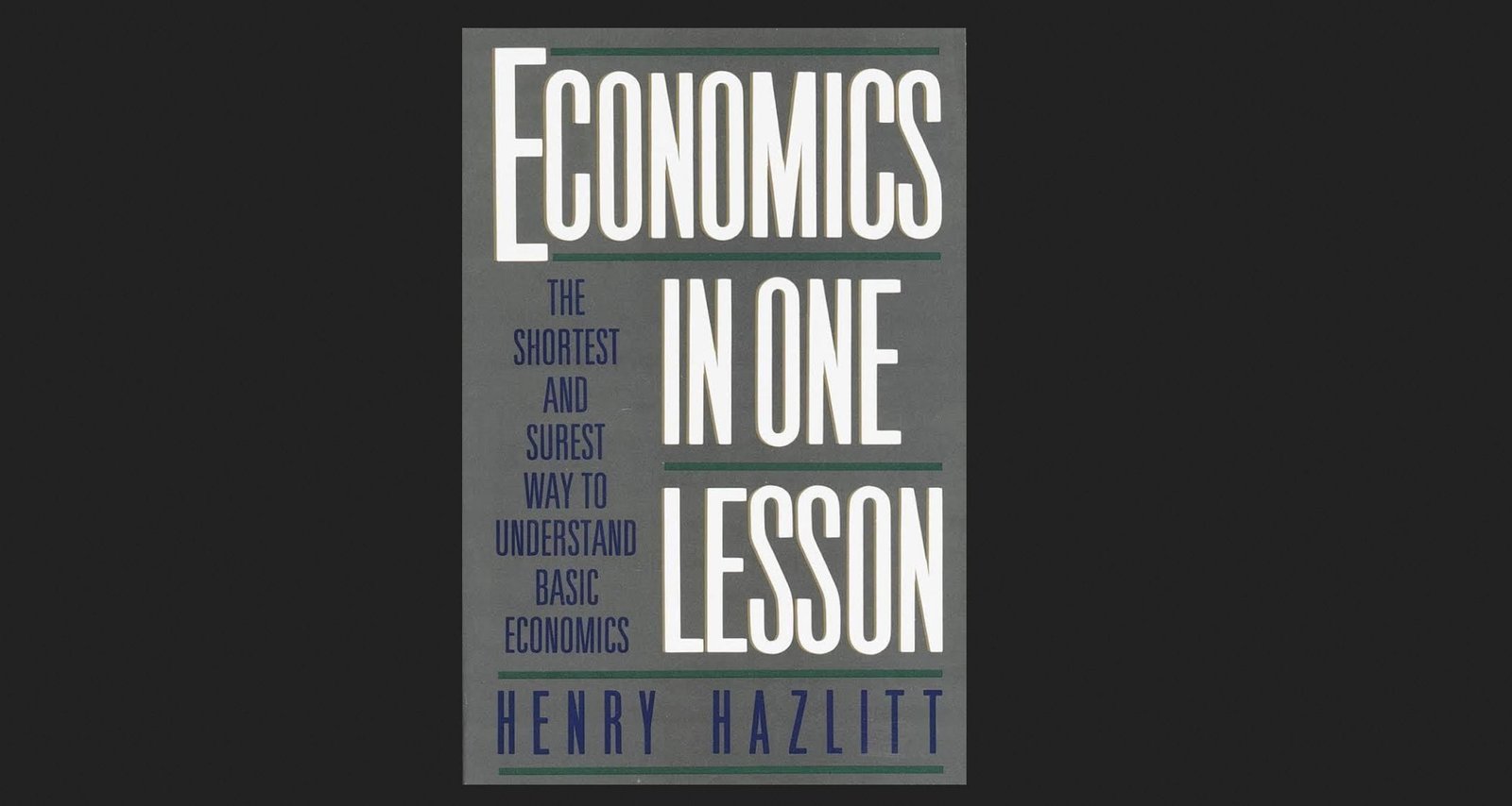 economics in one lesson -book