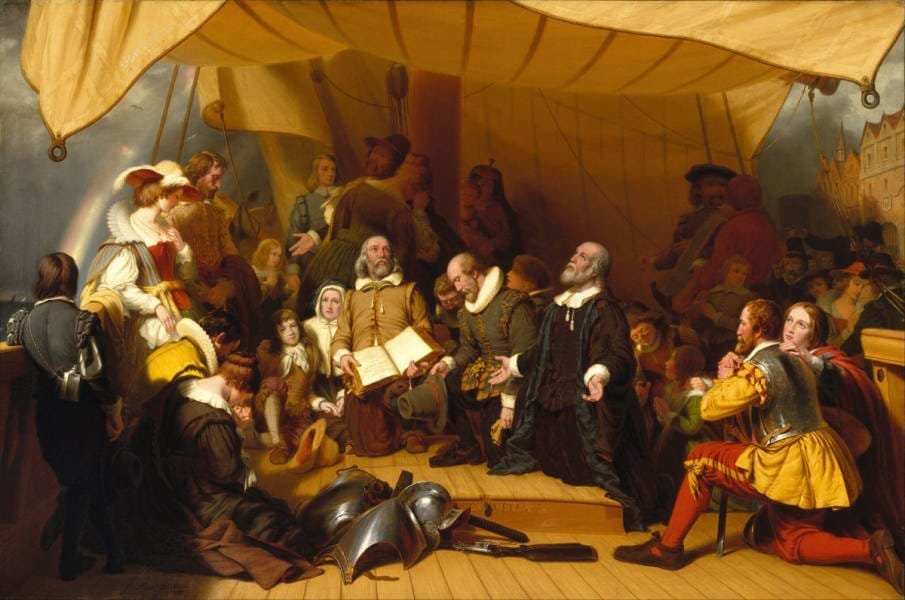 thanksgiving Robert_Walter_Weir-Embarkation_of_the_Pilgrims